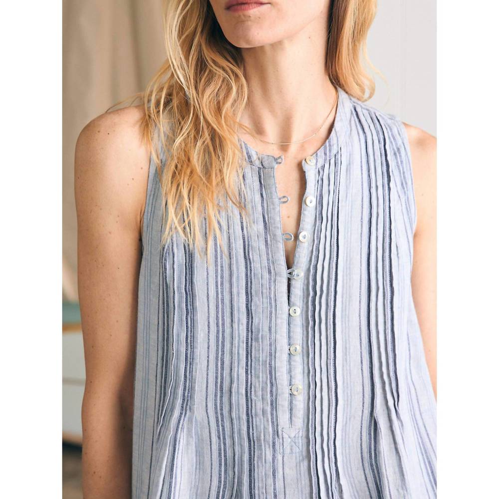 NEW FAHERTY women's isha dress in day lily stripe - Picture 4 of 6